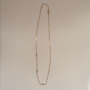 14k Gold Station Chain Necklace